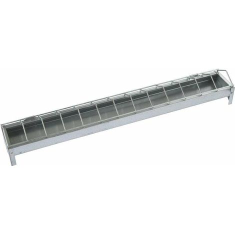 – Mangeoire oiseaux poule en acier galvanisé – 13 casiers – Grille basculante – Dimensions 500mm x 70mm – Pour volaille et basse-cour