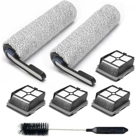 Accessoire pour Tineco Floor One S5 / S5 Pro / S5 Pro 2 / S5 Extreme, 2 Rouleaux de brosse 4 Filtres Pièces de rechange aspirateurs secs et humides
