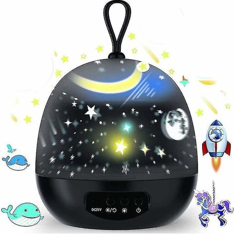 Projecteur de ciel étoilé LED pour enfants, veilleuse galaxie, jouet pour enfants, rotation à 360°, 8 couleurs (1/3)