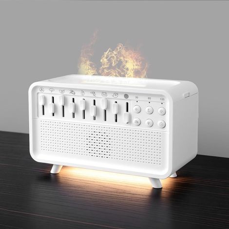 Sollbry Humidificateur à Bruit Blanc, Humidificateur diffuseur,Diffuseur De Flamme USB Machine D'aromathérapie De Flamme De Flamme Pour le Bureau à Domicile (1/5)