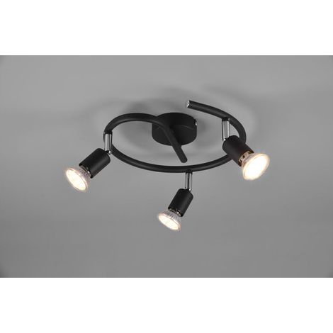 Faretto soffitto PARIS nero 3 luci GU10 RL R80913932 (1/5)