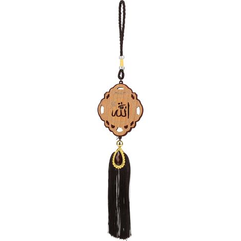 Ornements de Voile Islamique pour Voiture - Pendentifs Bois Imitation Décor Auto (1/5)