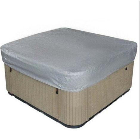 Bâche de protection pour spa carrée – Tissu polyester 190T étanche – Anti-poussière et anti-UV – Sac de rangement inclus – 218x218x30cm (1/3)