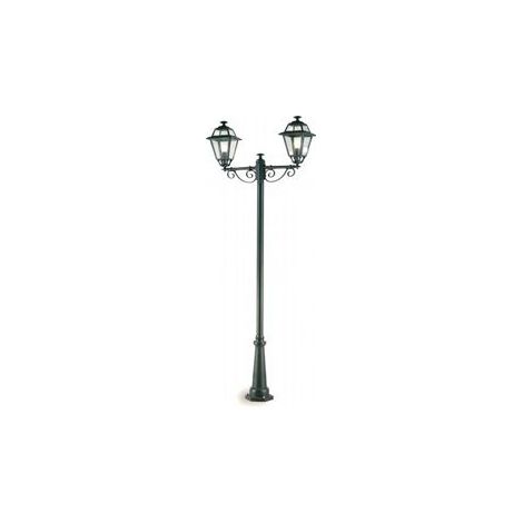 Lampe d'extérieur en aluminium moulé avec diffuseurs en verre transparent graphite (1/4)