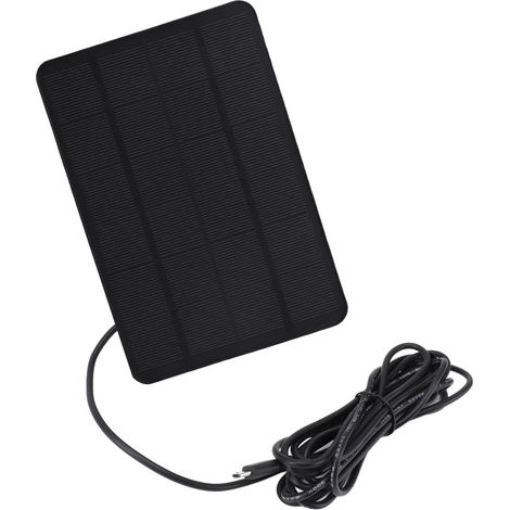 Caméra de sécurité avec panneau solaire extérieur 4W 5V USB Type C, chargeur étanche IP65 pour Eufy (1/5)