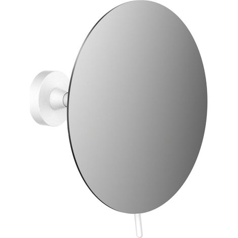 Calmwaters Rasierspiegel/Kosmetikspiegel Wandspiegel, 3-fache Vergrößerung, weiß, rund, einseitige Spiegelfläche, Kristallglas, Metallhalterung, Ø 200 mm, 80BS6244 (1/2)