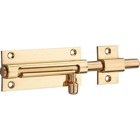 Targette, laiton, pêne Ø 8mm, 70x30mm - (1/2)