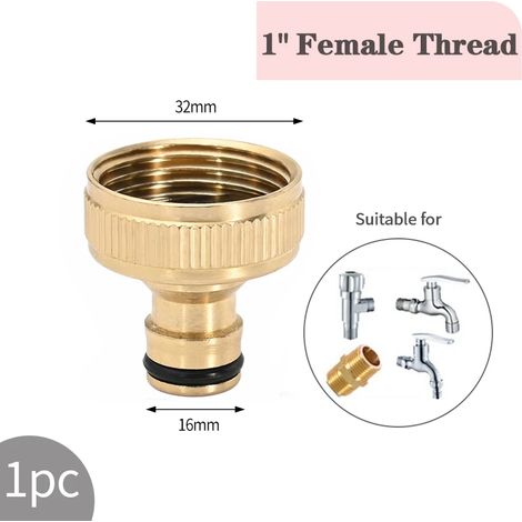 (1 raccord à embout fileté - voir image) Adaptateur de raccord rapide fileté pour système d'irrigation de jardin, raccords de tuyau en cuivre pour système d'arrosage goutte à goutte (1/5)