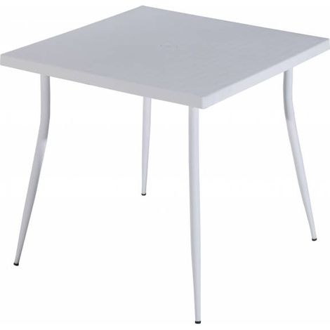 TAVOLO CARMEN 80X80XH75CM BIANCO