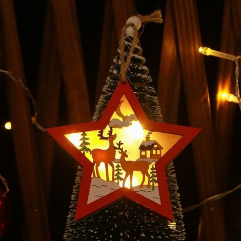 Guirlande lumineuse LED en forme de sapin de Noël, en bois, pour fêtes, mariages, fenêtres, arbres et décorations saisonnières.-AquaForge (1/5)