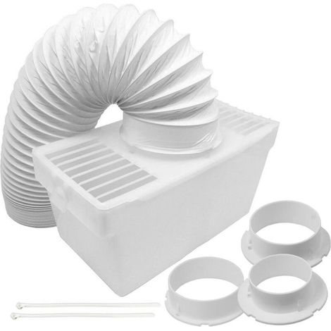 Kit universel de condensateur de tuyau de ventilation pour sèche-linge avec 3 adaptateurs (1,2 m)