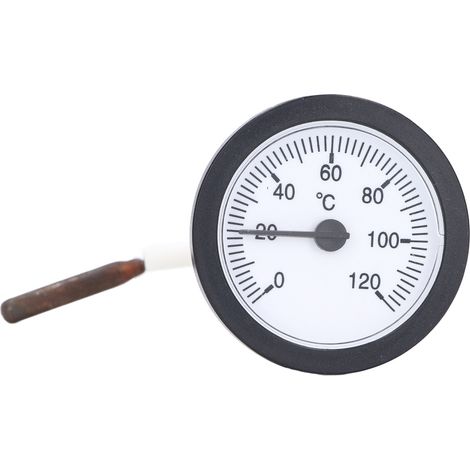 Thermomètre à cadran, plage de mesure 0-120 °C, capteur en cuivre, échelle de température claire, 52 mm (2 pouces), pour liquides (1/5)