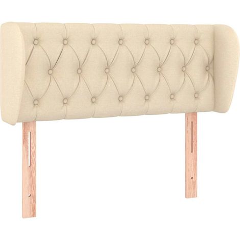 Maison Exclusive - Cabecero de tela color crema 93x23x78/88 cm (1/5)