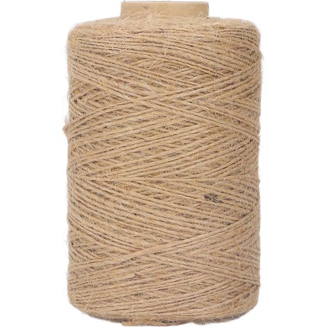 Ortviai Corde en jute naturelle 300 m – 1 mm, idéale pour loisirs créatifs, décoration intérieure et emballage artisanal