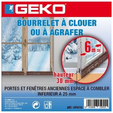 GEKO Bourrelet à clouer 6mx30mm marron - GEKO