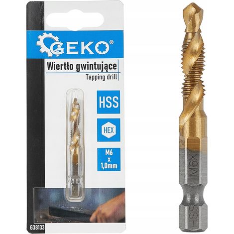 Foret taraudeur hexagonal HSS M6 x 1,0 mm (50/250) (1/3)