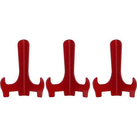 Étagère à vaisselle miniature 3 pièces pour maison de poupée, accessoire de cuisine détaillé échelle 1:12, idéal décoration intérieure, cadeau ou jouet, couleur rouge vif (1/5)