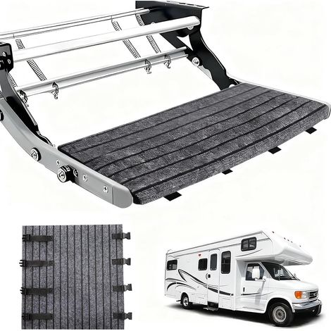 Tapis Camping-Car marchepied, Tapis Camping Fermeture Boucle, Camping-Car Tapis antidérapant, pour Marchepied de Caravane et de Camping-Car. (1/5)
