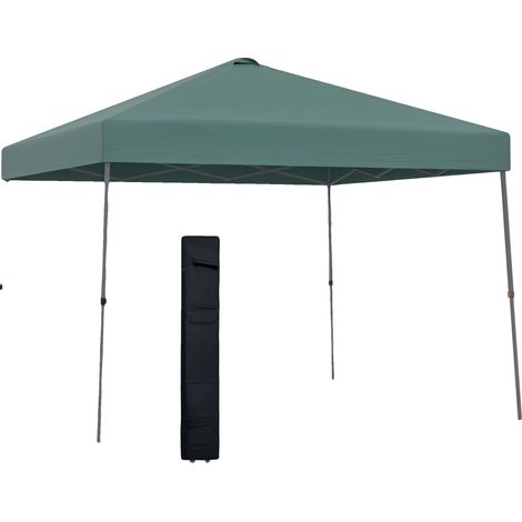 Caseta de jardín plegable, diseño portátil, protección UV, verde (1/2)