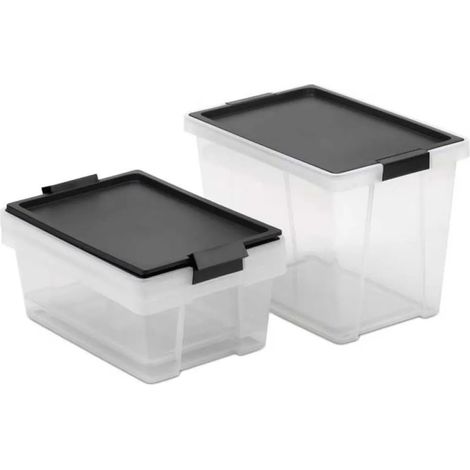 Scatole per conservazione Tatay 3 pezzi 2x7L 1x15L impilabili (1/2)