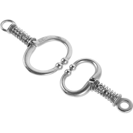 Anneau de Nez en Acier Inoxydable pour Bovins, Lot de 2 Pièces, Cercle de Nez Argenté, Résistant, pour Gestion Quotidienne et Élevage du Bétail (1/5)