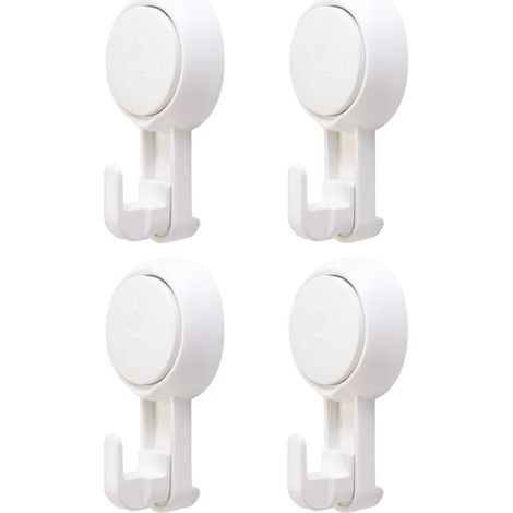 (Crochet blanc neuf) Crochet porte-serviettes sans perçage, amovible, à ventouse, pour salle de bain, peignoir, cuisine, hôtel, maison. Accessoires (1/5)
