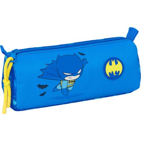Safta BATMAN PREESCOLAR - Portatodo con cremallera y compartimiento, Estuche Infantil, Estuche Niño, Ideal para Niños en Edad Escolar, Cómodo y Versátil, Calidad y Resistencia, 21x7x8 cm (1/3)
