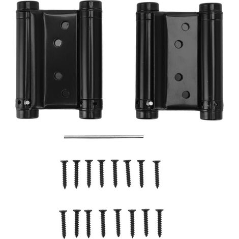 1 Paire de CharnièRes à Ressort à Double Action Antirouille Compactes en Acier Inoxydable Nickelé Noir CharnièRes à Ressort de Porte Automatique pour Armoires pour Bar (1/5)