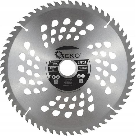 Geko TCT Kreissägeblatt 255 mm 60 Zähne
