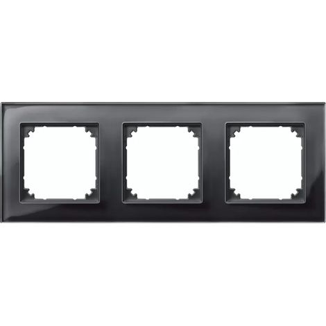 Merten 489303 Abschlussplatte Glas schwarz modernes Design (1/2)