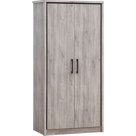 Armoire enfant contemporaine 100 cm chêne gris Oliviera