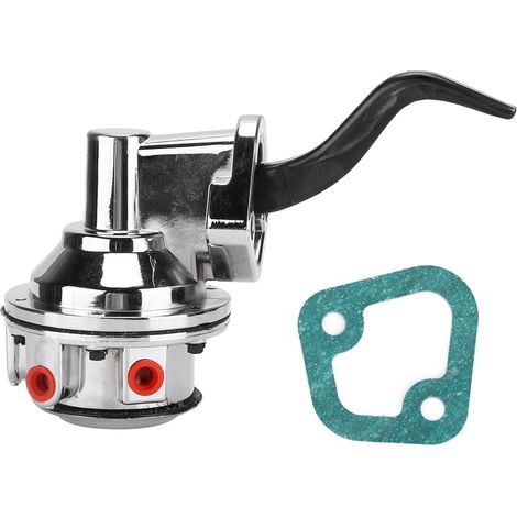 Pompa Carburante Meccanica – 115 GPH 6,5 PSI, Attacco NPT 1/4 Pollici – Alluminio Cromato Elegante – Ideale per Restauro Motori Pontiac 301/455 V8 (1/5)