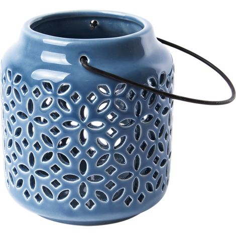Esschert Design Windlicht S Blau dunkel Ø 9,9 cm (1/2)