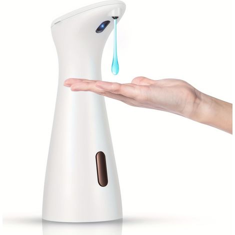 Distributeur De Savon blanc Sans Contact, Distributeur De Savon Automatique À Pile, De Cuisine Mousse Désinfectante, Pour Les Mains (1/5)