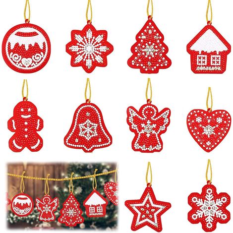 Árbol de Navidad 5D  con remolque, decoración de pintura de diamantes, adornos navideños (1/5)