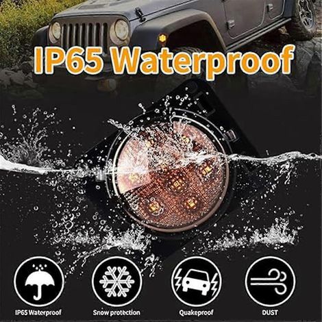 Seitliche vordere Kotflügelleuchte, Halogen-Positionsmarkierungsleuchte mit Blinker für Jeep Wrangler JK 07-17 5507789