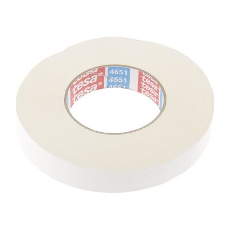 Ruban adhésif 4651 Tesa, blanc, Tissu, 25mm x 50m, 3,3 N/cm ( Prix pour 1 )