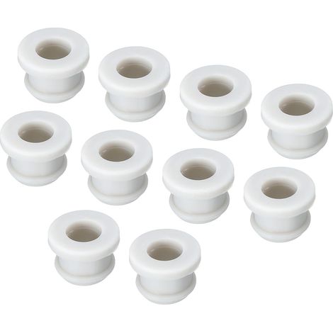 10Pcs Bouchon Passe Fil Caoutchouc à Pression Diamètre d'Installation de 10mm, ID 7mm, Hauteur 10mm Passe-Câble Gris Joint Anti-Rayures pour Boîte Électrique, Conduit de Câble (1/5)