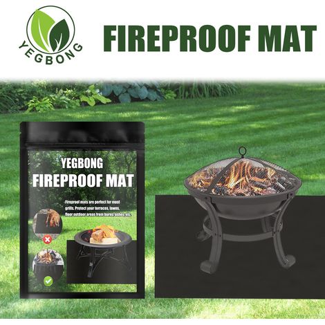 Filiyano-Tapis de cheminée anti-feu - Tapis de barbecue - Tapis de protection contre le feu (3947 pouces) (1/5)