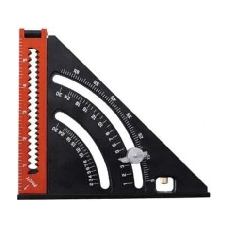 Pré Equerre Menuisier Metal Aluminium Règle de Triangle Pliante Équerre Combinée 310mm Multifonction Équerre Triangle Règle d'Angle Rapporteur (1/5)