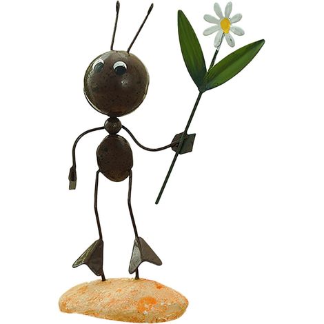 Figurine Fourmi - En Fer - Décoration De Bureau Et Intérieur - Pour Salon Café Bureau - 15 x 6 x 8 cm - 1 Pièce