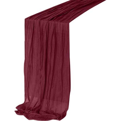 Chemin de table en étamine 90x180cm pour décoration de mariage, fêtes, anniversaires (1/5)