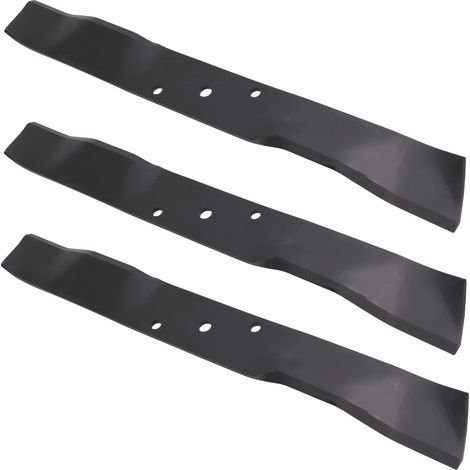 Ensemble de 3 lames de coupe de 45cm pour tondeuse Stiga Villa 85M, Maestro, broyeur (1/3)