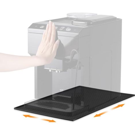Silicone Coffee Machine Mat 48 x 30 cm Compatible with Magnifica, LatteGo, Cecotec, Krups (Black, Non-Slip and Movable) (1/5)