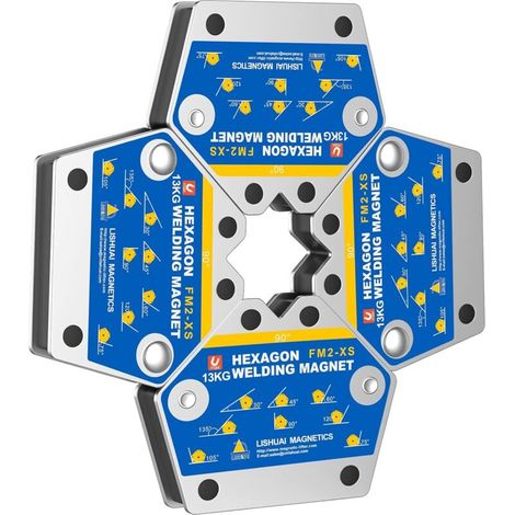 ZOLGINAH Lot de 4 Aimants pour fer à souder magnétique pour Support d'angle Usqu'à 13kg 30°/45°/60°/75°/90°/105°/120°/135°, Accessoires pour Soudure