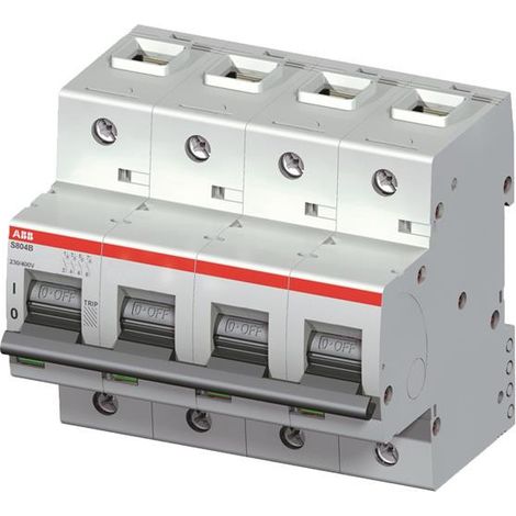Disjoncteur S804B 4P 80A Courbe D Raccordement à vis - 16KA (6Modules) 2CCS814001R0801 ABB 745470