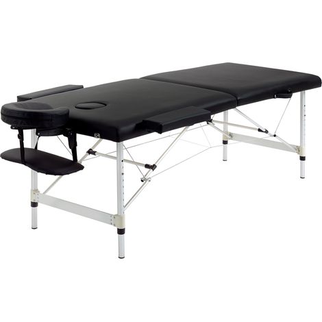 Table massage pliable portable 225 kg hauteur réglable housse transport 210 x 90 cm noir
