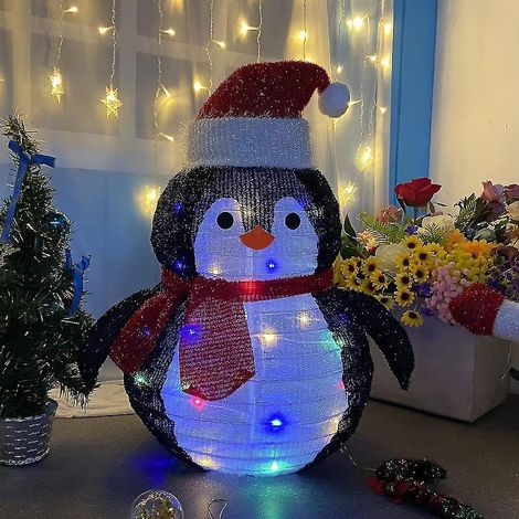 Lumières LED de Noël, Père Noël d'extérieur, Bonhomme de neige lumineux LED de Noël, pliable et rétractable, IPX65 (1/5)