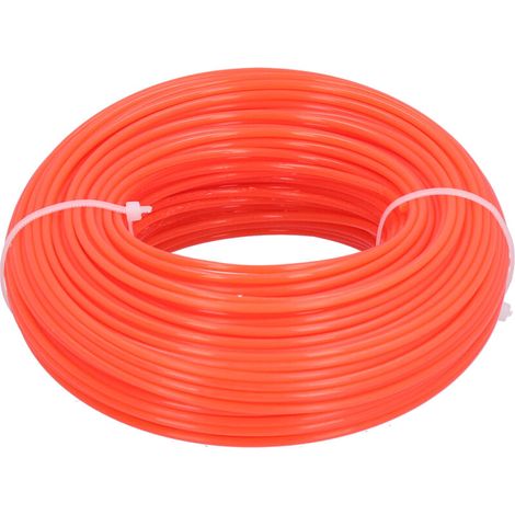 Filo di ricambio in nylon tondo da 50 m e 2,4 mm per tagliaerba a benzina -Crezuo
