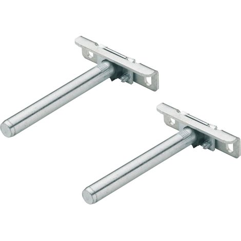 2x Support d'étagère réglable mural caché invisible flottant en T en acier zingué à visser Ajustable Métal Meuble Placard Décoration Fixation Décoration DIY Maison Garage Taquet Tablette, 110 x 20mm (1/3)